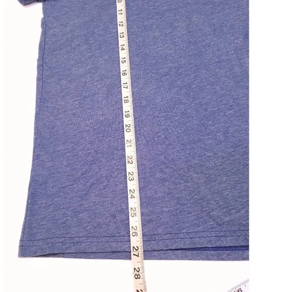 Adidas Large Men’s Performance Blue Heather Tee Shirt - Picture 9 of 10